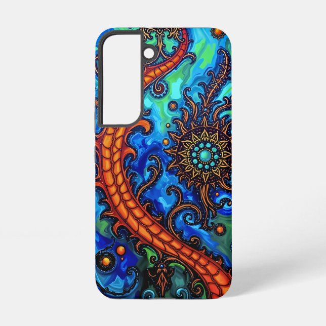 Funda Para Samsung Galaxy Cometa Dragón: Llama celestial (Reverso )
