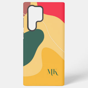 Funda Para Samsung Galaxy S22 Ultra Composición de fondo de formas orgánicas modernas