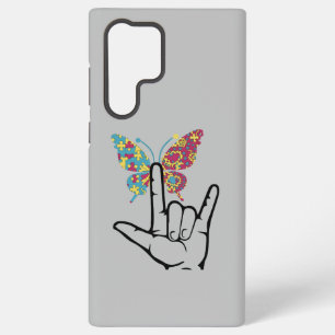 Funda Para Samsung Galaxy S22 Ultra Conciencia del Autismo Mariposa Autismo Autista