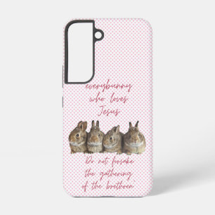 Funda Para Samsung Galaxy S22 Conejitos Marrones de Moda Religiosos Rosados Acar