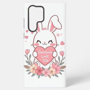 Funda Para Samsung Galaxy S22 Ultra Conejo adorable con corazón de amor