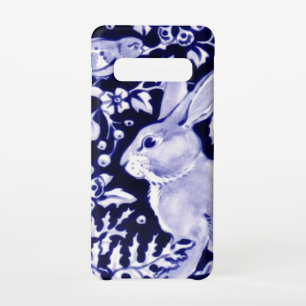 Funda Para Samsung Galaxy S10 Conejo conejo conejo blanco y azul marino Chinoise