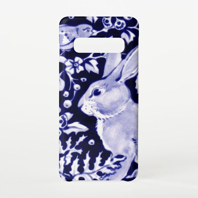 Funda Para Samsung Galaxy Conejo conejo conejo blanco y azul marino Chinoise (Reverso)