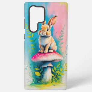 Funda Para Samsung Galaxy S22 Ultra Conejo cutáneo en animal colorido hongo