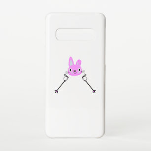 Funda Para Samsung Galaxy S10 Conejo de esquí con bastones