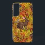 Funda Para Samsung Galaxy S22  Conejo otoñal en ocre<br><div class="desc">El conejo lindo pintado a mano y la flora otoñal.</div>