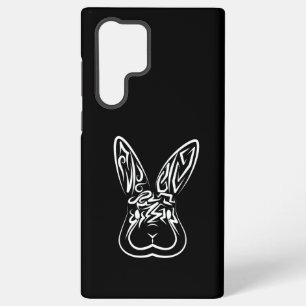 Funda Para Samsung Galaxy S22 Ultra Conejo tribal blanco y negro