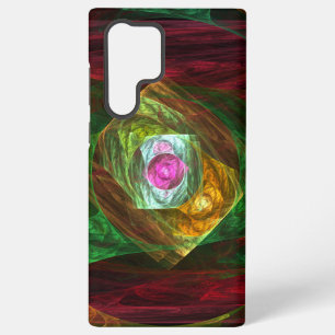 Funda Para Samsung Galaxy S22 Ultra Conexiones Dinámicas Arte Fractal Abstracto Lumino
