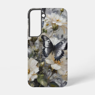 Funda Para Samsung Galaxy S22 "Contraste Elegante: Mariposas Negras Y Blancas