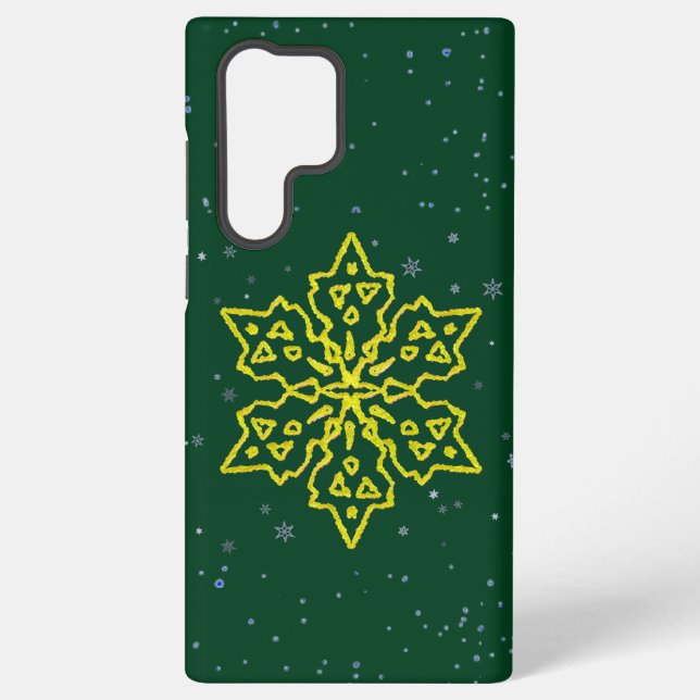 Funda Para Samsung Galaxy Copo de nieve dorado (Reverso )