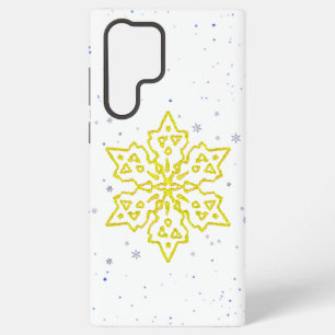 Funda Para Samsung Galaxy S22 Ultra Copo de nieve dorado