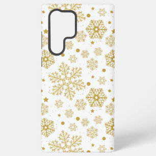 Funda Para Samsung Galaxy S22 Ultra Copos de nieve dorados