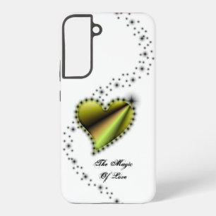 Funda Para Samsung Galaxy S22+ Corazón arcoiris con estrellas, la magia del amor