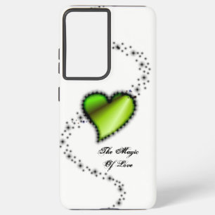 Funda Para Samsung Galaxy S21+ Corazón arcoiris con estrellas, la magia del amor