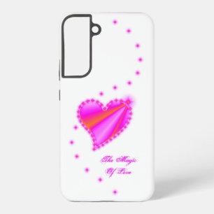 Funda Para Samsung Galaxy S22+ Corazón arcoiris con estrellas, la magia del amor