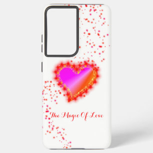 Funda Para Samsung Galaxy S21+ Corazón arcoiris con estrellas, la magia del amor