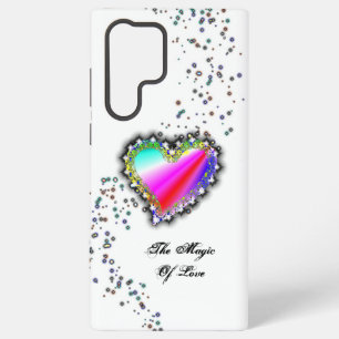 Funda Para Samsung Galaxy S22 Ultra Corazón de Arcoíris con Estrellas, La Magia del Am