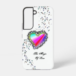 Funda Para Samsung Galaxy S22 Corazón de Arcoíris con Estrellas, La Magia del Am