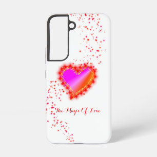 Funda Para Samsung Galaxy S22 Corazón de Arcoíris con Estrellas, La Magia del Am