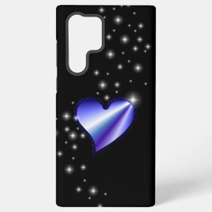 Funda Para Samsung Galaxy S22 Ultra Corazón de Arcoíris Púrpura con Estrellas sobre ne