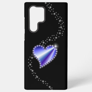 Funda Para Samsung Galaxy S22 Ultra Corazón de Arcoíris Púrpura con Estrellas sobre ne