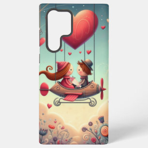 Funda Para Samsung Galaxy S22 Ultra Corazón de avión caprichoso y lindo para el Día de