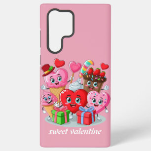 Funda Para Samsung Galaxy S22 Ultra Corazón de dibujos animados y amigos dulces día de