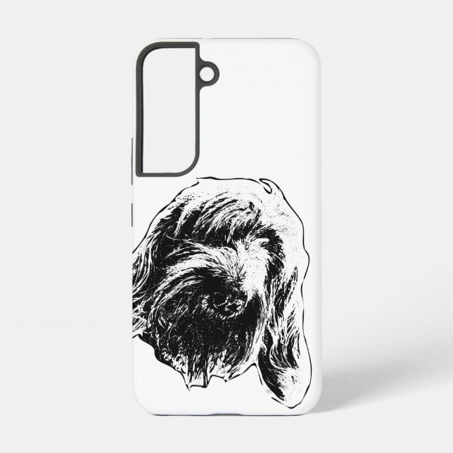 Funda Para Samsung Galaxy Corazón de Spinone Desgreñado (Reverso )