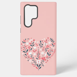 Funda Para Samsung Galaxy S22 Ultra Corazón floral de San Valentín