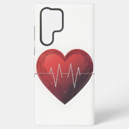 Funda Para Samsung Galaxy S22 Ultra Corazón Rojo Amor Latido – Minimalista