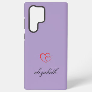 Funda Para Samsung Galaxy S22 Ultra corazón rojo forma colorido fondo personalizado