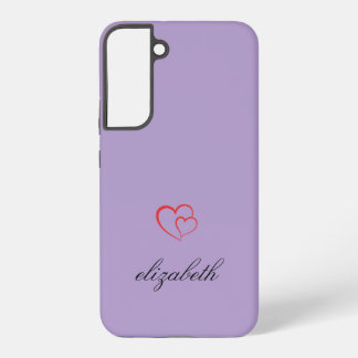 Funda Para Samsung Galaxy S22+ corazón rojo forma fondo colorido personalizado 