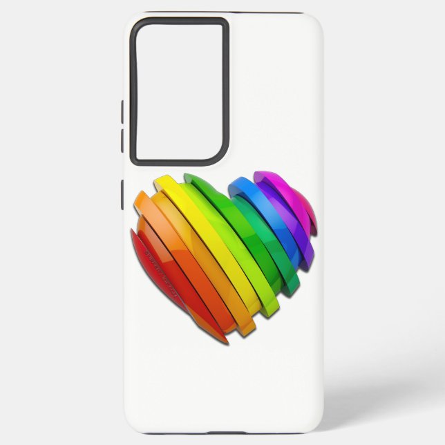 Funda Para Samsung Galaxy Corazón tridimensional escultórico de SlipperyJoe  (Reverso )