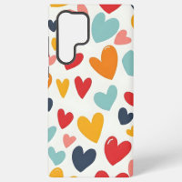 Corazones Adorables y Coloridos Doodle Romántico