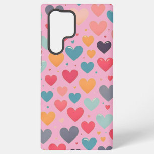 Funda Para Samsung Galaxy S22 Ultra Corazones coloridos de arcoíris para San Valentín