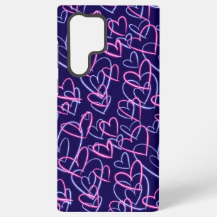 Funda Para Samsung Galaxy S22 Ultra Corazones de neón