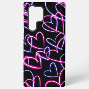 Funda Para Samsung Galaxy S22 Ultra Corazones de neón