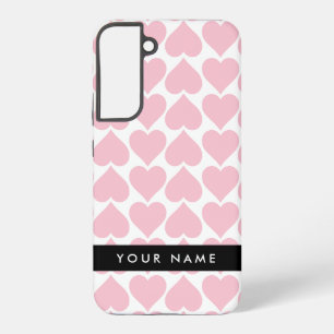 Funda Para Samsung Galaxy S22+ Corazones rosados, romántico, tu nombre, personali