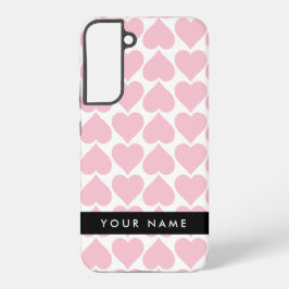 Funda Para Samsung Galaxy S22+ Corazones rosados, románticos, su nombre, personal