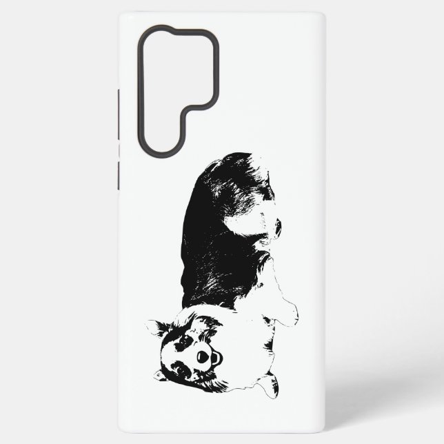 Funda Para Samsung Galaxy Corgi Suave, Día Tranquilo (Reverso )
