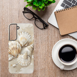 Funda Para Samsung Galaxy S22+ Costa de acuarela de conchas marinas