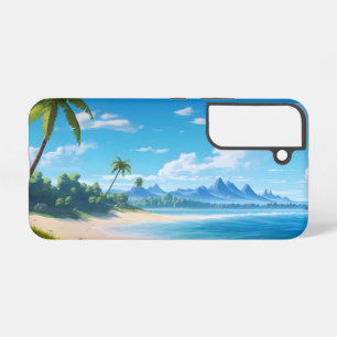 Funda Para Samsung Galaxy S22 Costa de playa arenosa de isla del océano tropical
