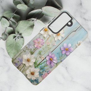 Funda Para Samsung Galaxy S21 Cottage de flores silvestres rústico de granja Flo