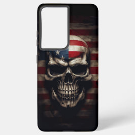 Funda Para Samsung Galaxy S21 Ultra Cráneo de Bandera Americana