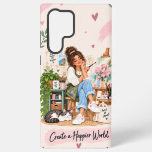 Funda Para Samsung Galaxy S22 Ultra Crea un artista del mundo más feliz Samsung Galaxy