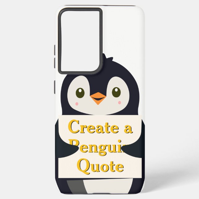 Funda Para Samsung Galaxy Create a Penguin Quote (Reverso )