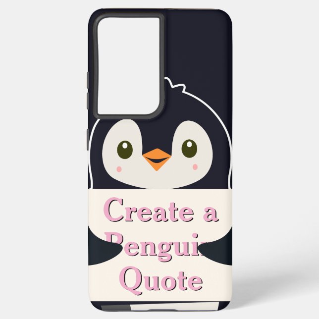 Funda Para Samsung Galaxy Create a Penguin Quote (Reverso )