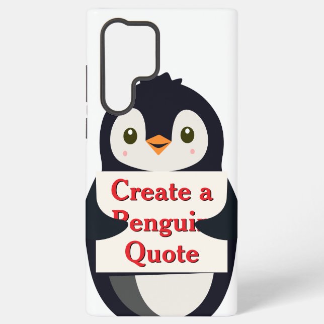 Funda Para Samsung Galaxy Create a Penguin Quote (Reverso )