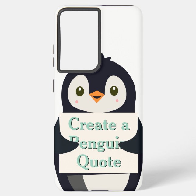 Funda Para Samsung Galaxy Create a Penguin Quote (Reverso )