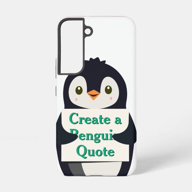 Funda Para Samsung Galaxy Create a Penguin Quote (Reverso )